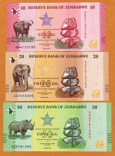 Set zimbabwe 50 zig - 10-20-50,
