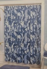 Tenda doccia mimetica blu