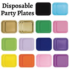 Quadrato Carta Monouso Piatti 7 "/ 22.9cm Nozze Compleanno Festa Biodegradabile