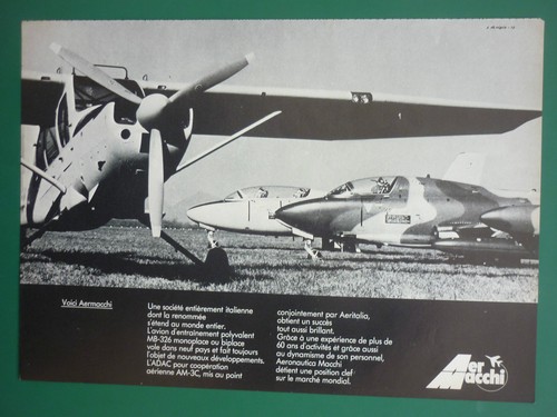 1973 pub avion aermacchi - avion,