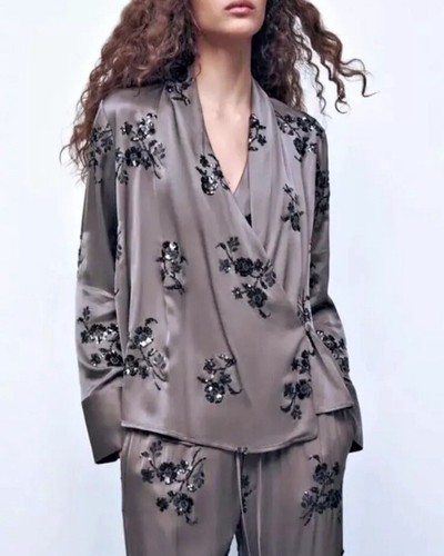 Top blusa zara - in, raso