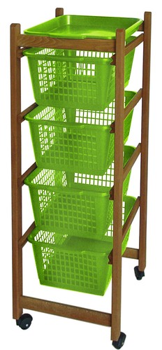 Carrello legno ciliegio cm - in,