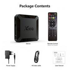X96Q Pro Android 10 TV Box 1G/8G 2.4G WiFi Quad Core HD 4K Lettore Media Stream