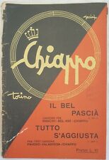SPARTITO IL BEL PASCIA MANCINI BEL AMI CHIAPPO TUTTO S’AGGIUSTA PAVESIO 1935
