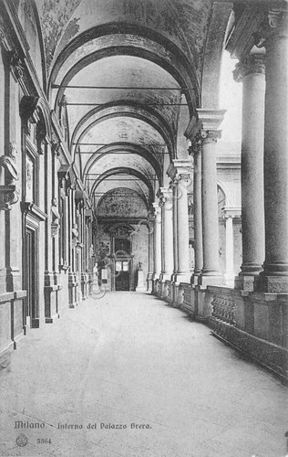 Cartolina milano palazzo brera - palazzo,