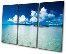 Sunset Seascape Havelock India  TREBLE TELA parete arte foto stampa