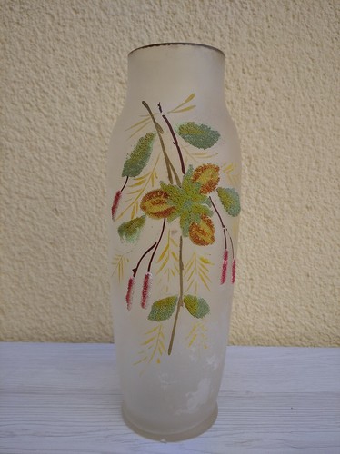 Vaso liberty vetro decorato - liberty, in