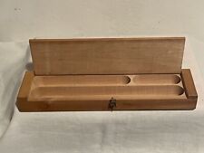 COFANETTO SCATOLA IN LEGNO PENNE STILOGRAFICHE PENNINI NORMOGRAFO EPOCA