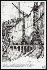 STAMPA 1953 DIGA VAL TRAVIGNOLO VAL DI FIEMME FLEIMSTAL ACQUAFORTE E.FAGIUOLI