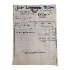 1939 Josef Lowenthal Milano Fattura C02238