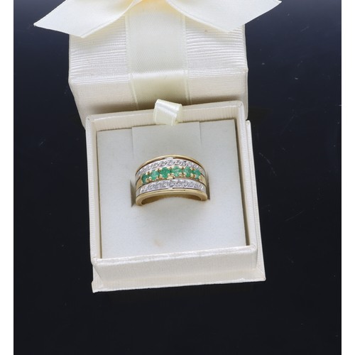 Anello con smeraldo e - con,