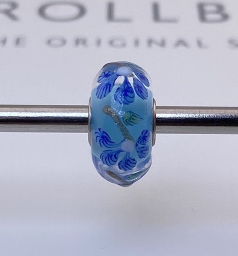 Trollbeads perlina fiori blu - trollbeads,
