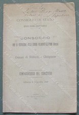 (Toscana-Arezzo-Str.Ferrata). "Consorzio per...Bibbiena e Chitignano". Anno 1912