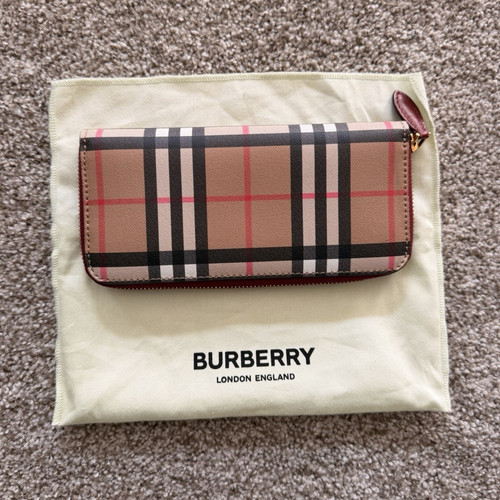 Portafoglio burberry check zip - portafoglio,