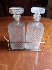 Set Bottiglie Da Liquore Vetro Vintage 1970