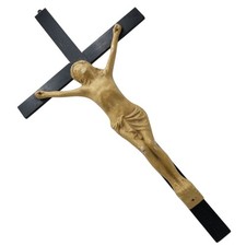 Antico Crocifisso in Cartapesta – XIX Secolo – Arte Sacra Popolare