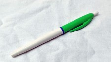 PENNA BIRO SFERA A SCATTO BIC MODELLO M17 VERDE FLUO/BIANCO VINTAGE ANNI 70
