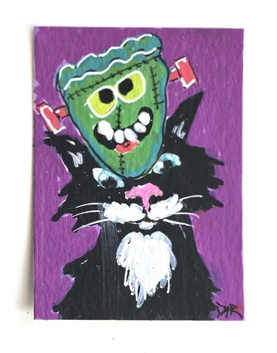 Originale aceo blackcat - aceo,