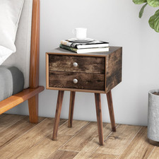 Comodino a 2 Cassetti in Legno