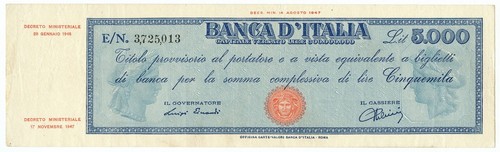 5000 lire titolo - 5000,