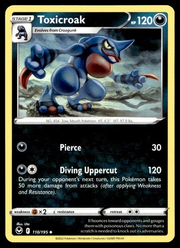 Carta pokemon toxicroak - carta,