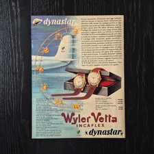 1958 Wyler Vetta Dynastar - Original AD Advertising 26x33 Pubblicità Vintage