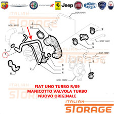 FIAT UNO TURBO R/89 MANICOTTO VALVOLA TURBO NUOVO ORIGINALE 7659991