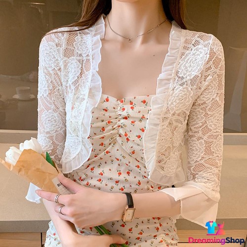Cardigan donna cropped camicia