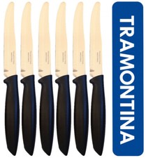 12 PZ COLTELLI TRAMONTINA LAMA LISCIA SENZA SEGHETTATURA PUNTA CURVA ACCIAIO