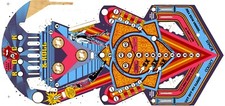 Rolling Stones flipper campo da gioco sovrapposizione stampato UV - inserti trasparenti -
