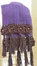 Sciarpa/ferri/knitted/fiori/un