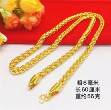 Collana uomo moda catena 23K 24K THAI BAHT ORO GIALLO CALDA