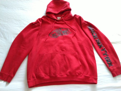 Felpa con cappuccio rossa vans - felpa,