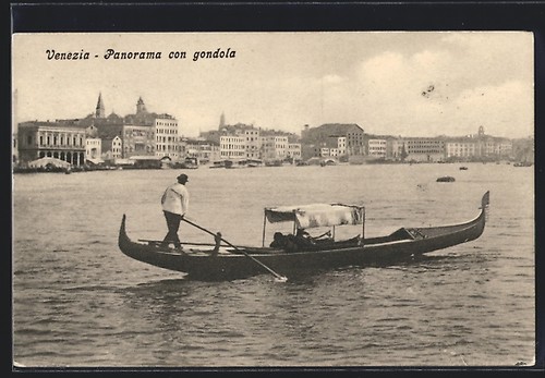 Venezia panorama con gondola - panorama,