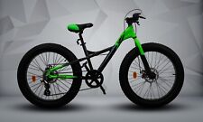 Fat bike con sistema di ingranaggi a 7 velocità, ruote da 24 pollici, freni a disco, fuoristrada e