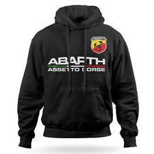 Felpa Maglia con Cappuccio Personalizzata Abarth Assetto Corse Nera S M L XL XXL