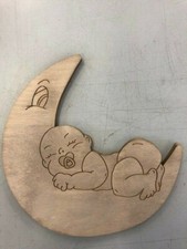 Fiocco nascita sagoma in legno