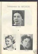 Programma Teatro Colon Opera Mignon G Pederzini 1939