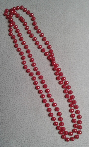Collana lunga con perle rosse - lunga,