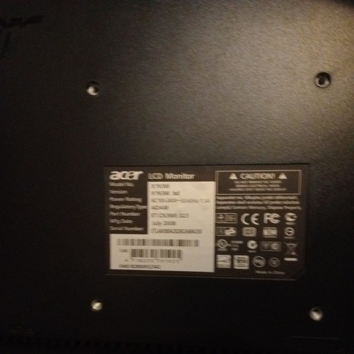 Monitor acer x193w pollici - acer, 19