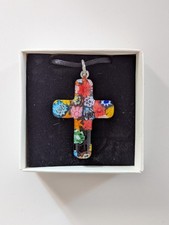 Murano Glass Cross Pendant