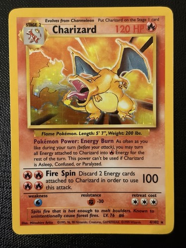 Carta pokémon charizard holo - charizard,