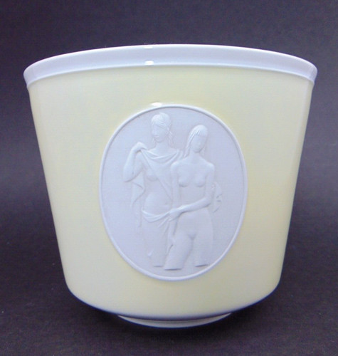 Vaso giallo kpm berlino - vaso,