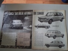 PROVA QUATTRORUOTE 1967 SIMCA