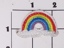 Piccola toppa arcobaleno ricamata ad arco LGBTQ campagna diritti umani HRC DEI