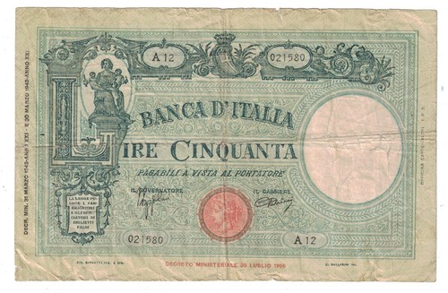 Italy 1943 50 lire - italy,