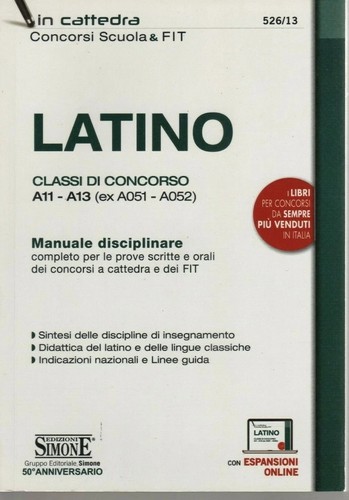 Latino manuale disciplinare - latino.,
