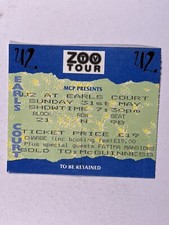 U2 Bono Concerto Biglietto Originale Earls Tribunale London Sunday 31st May 1992