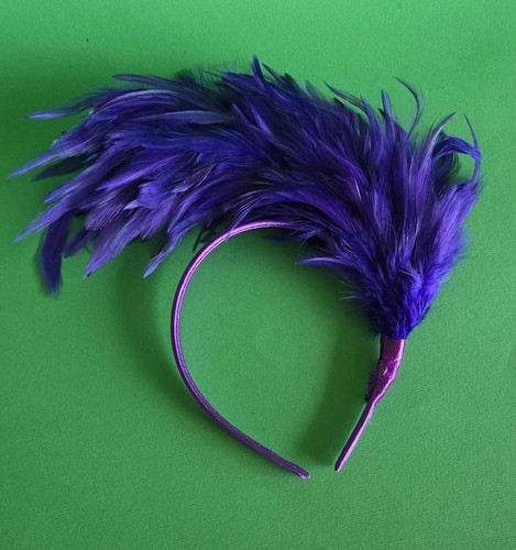 Cerchietto con piume viola - , /
