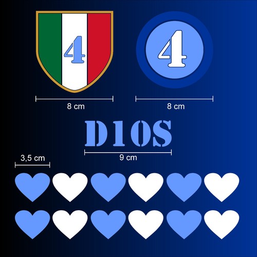 Adesivi scudetto napoli - adesivi,